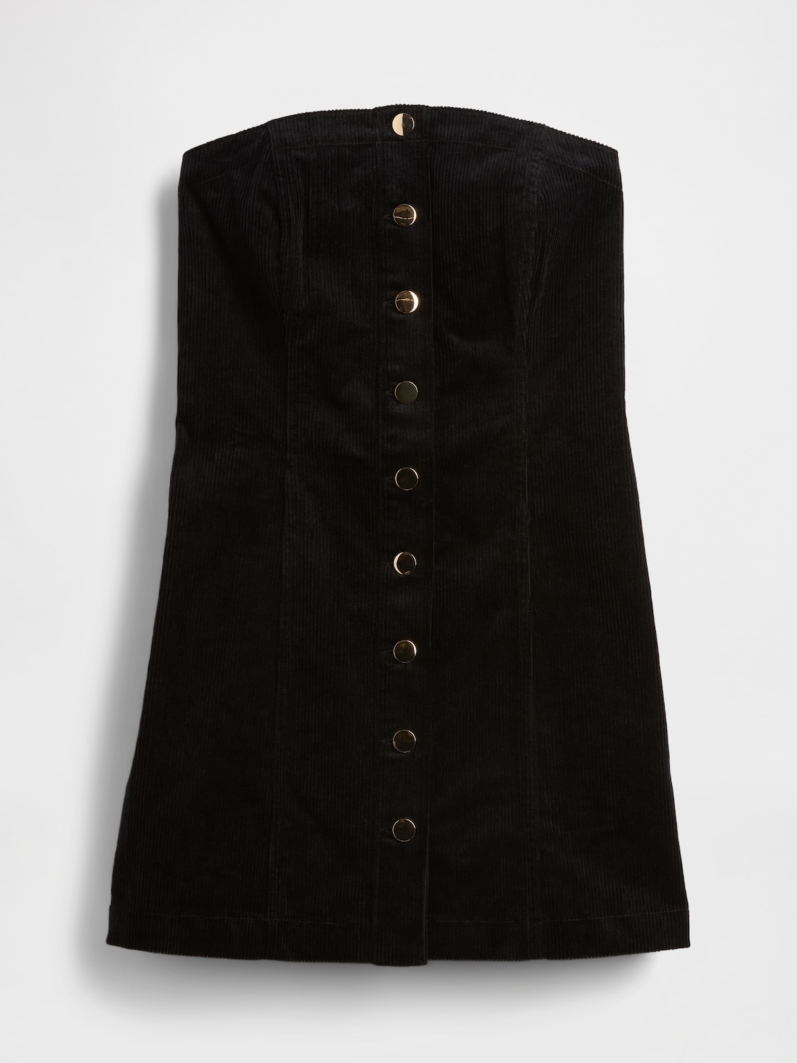 Corduroy Strapless Mini Dress