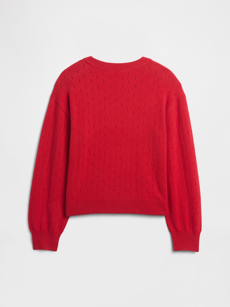 Kids CashSoft Relaxed Pointelle Sweater