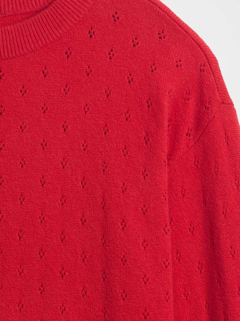 Kids CashSoft Relaxed Pointelle Sweater