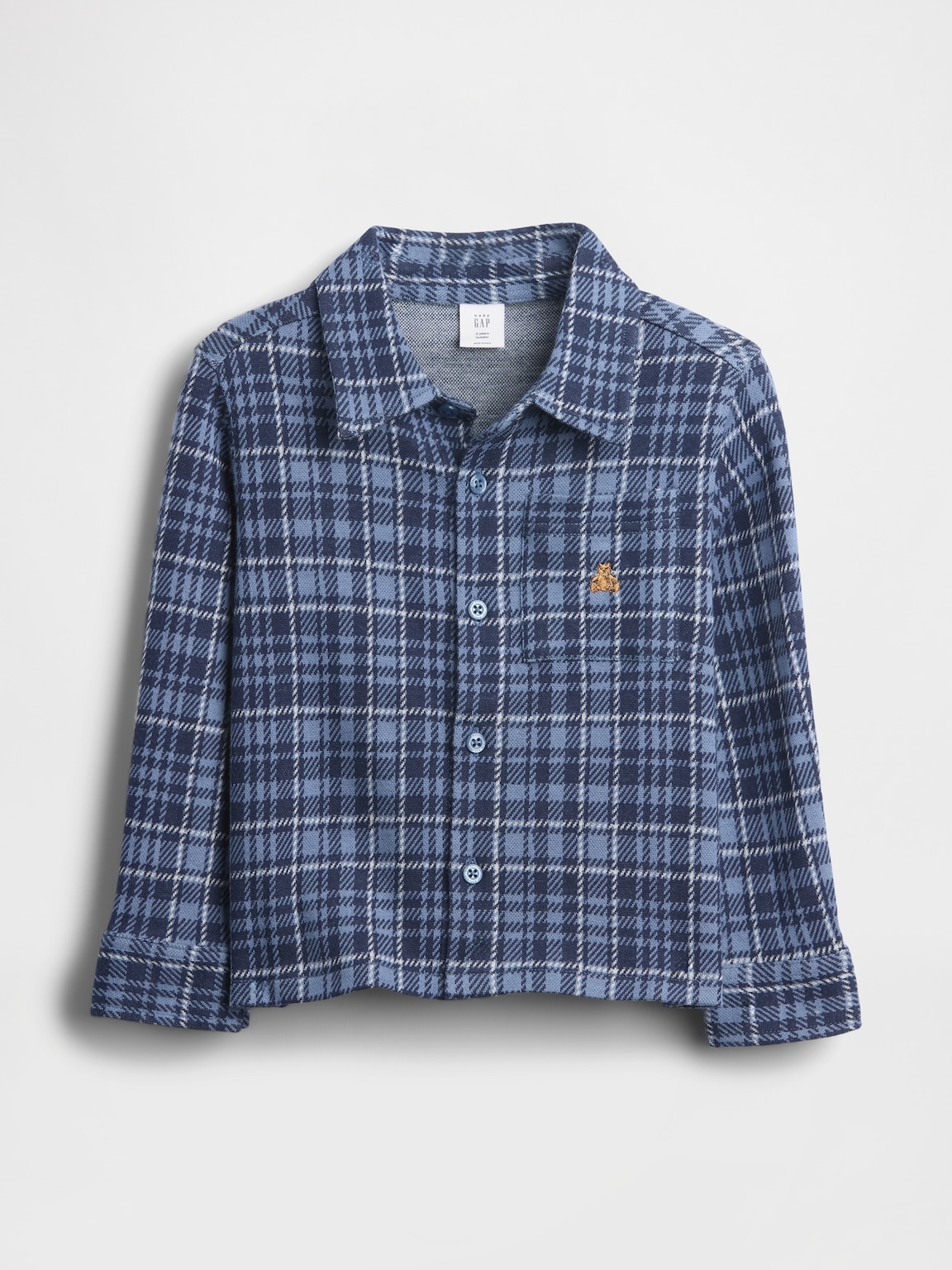 Baby & Toddler Knit Jersey Plaid Shirt