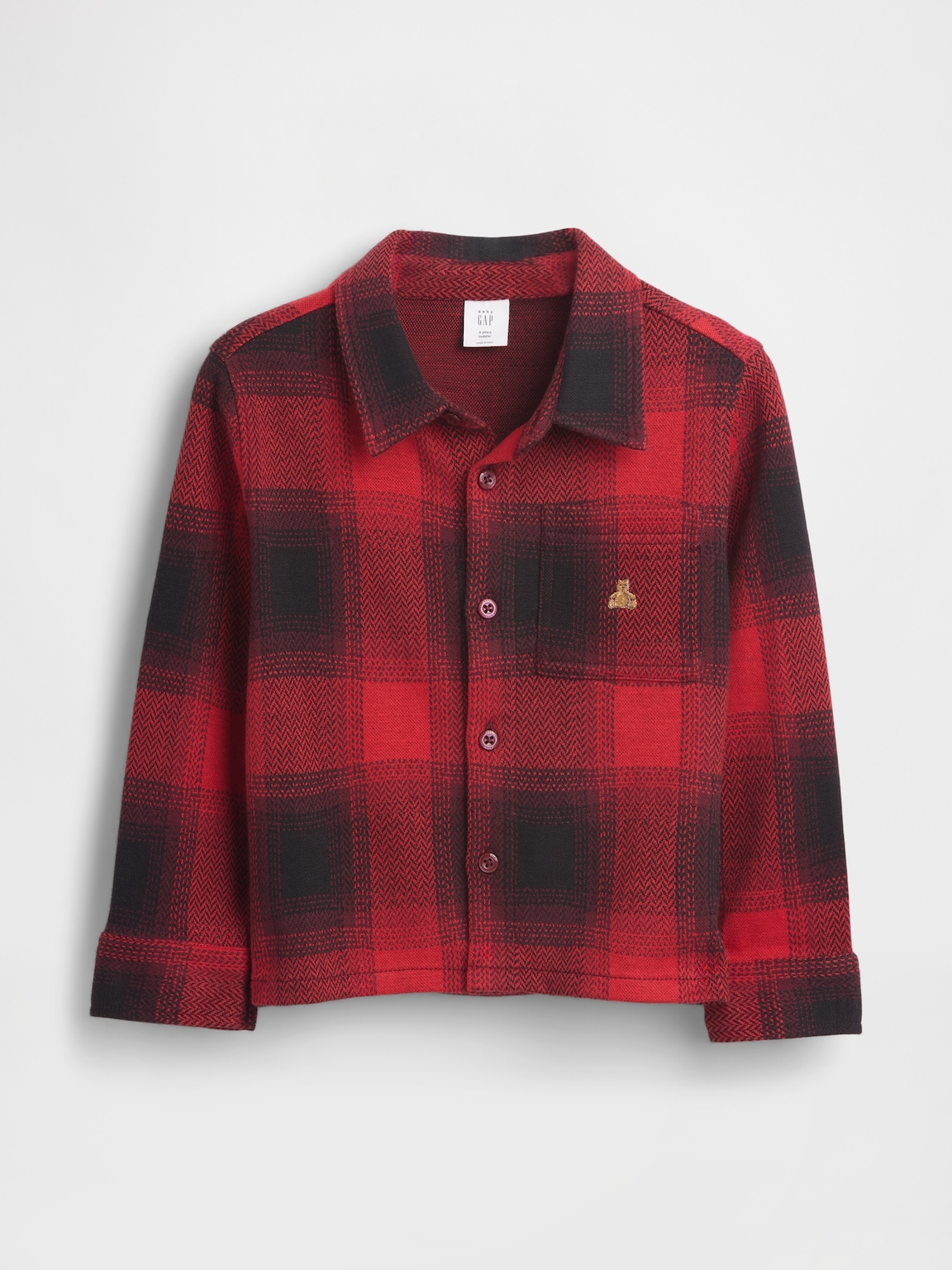 Baby & Toddler Knit Jersey Plaid Shirt