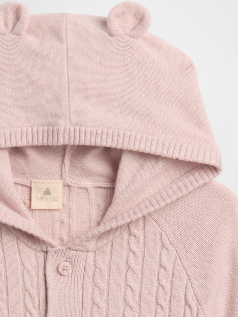 Baby CashSoft Cable-Knit One-Piece