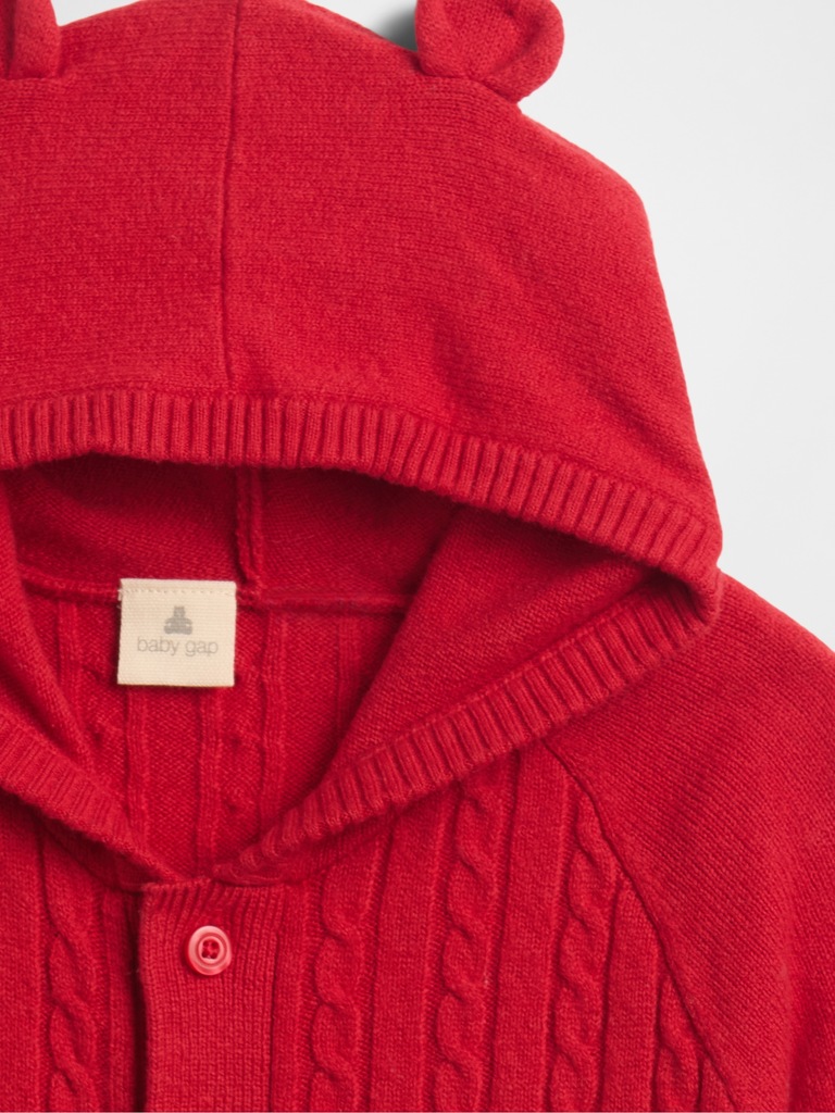 Baby CashSoft Cable-Knit One-Piece