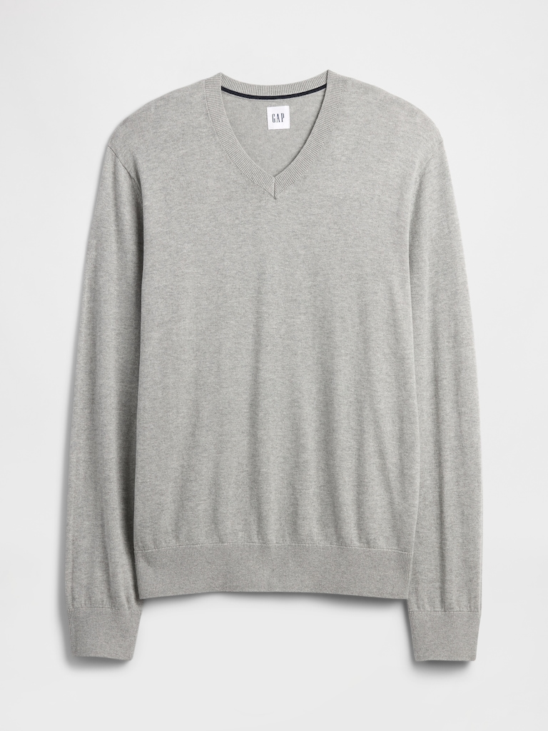 Cotton V-Neck Sweater
