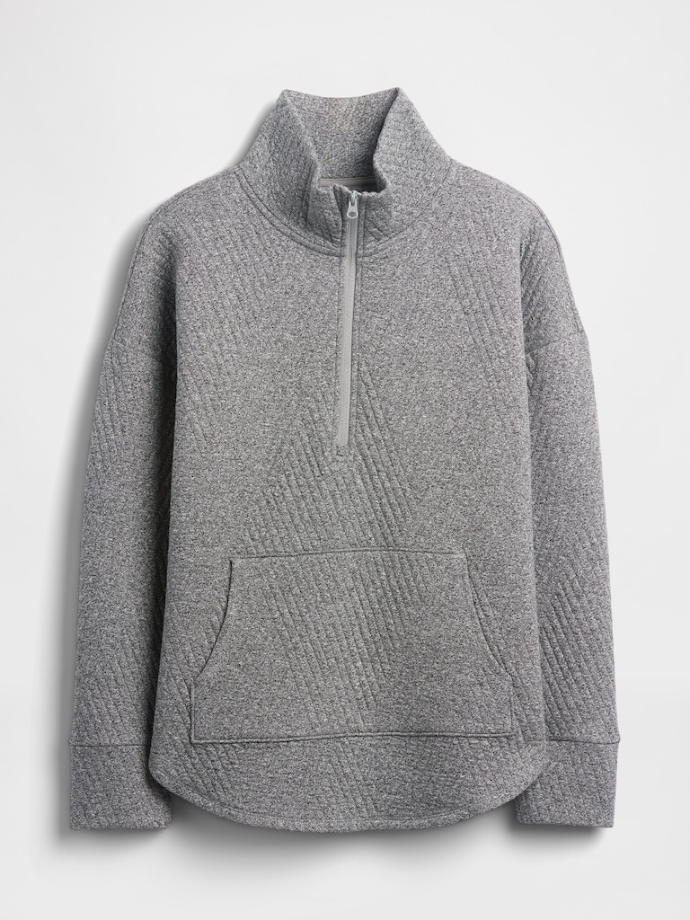 GapFit Quilted Jacquard Half-Zip Pullover