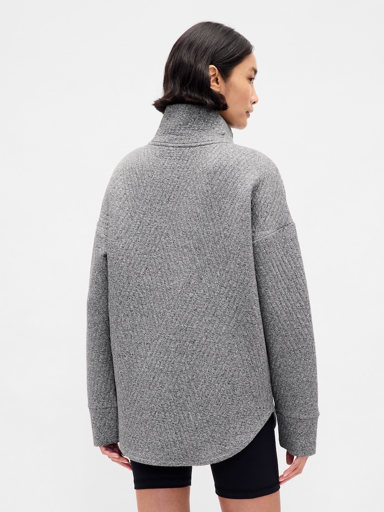 GapFit Quilted Jacquard Half-Zip Pullover