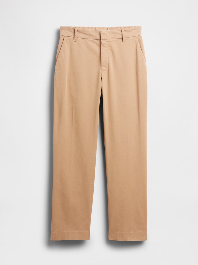 Mid Rise Straight Khakis