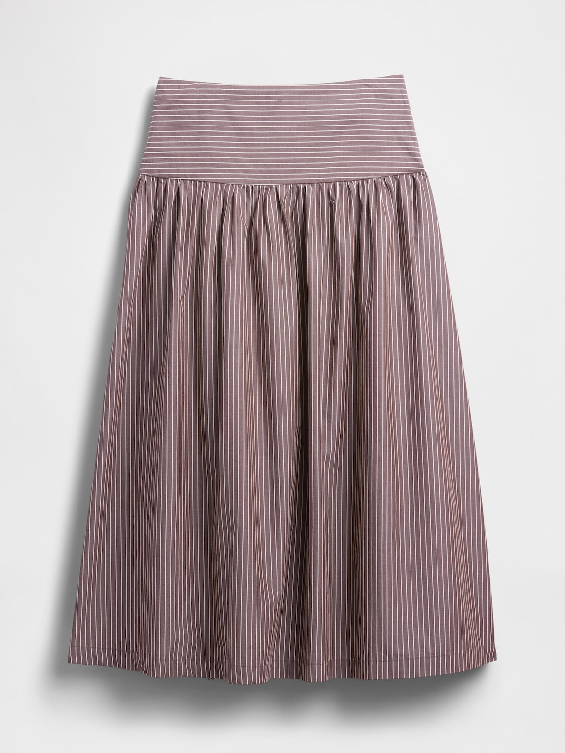 Poplin Drop-Waist Maxi Skirt