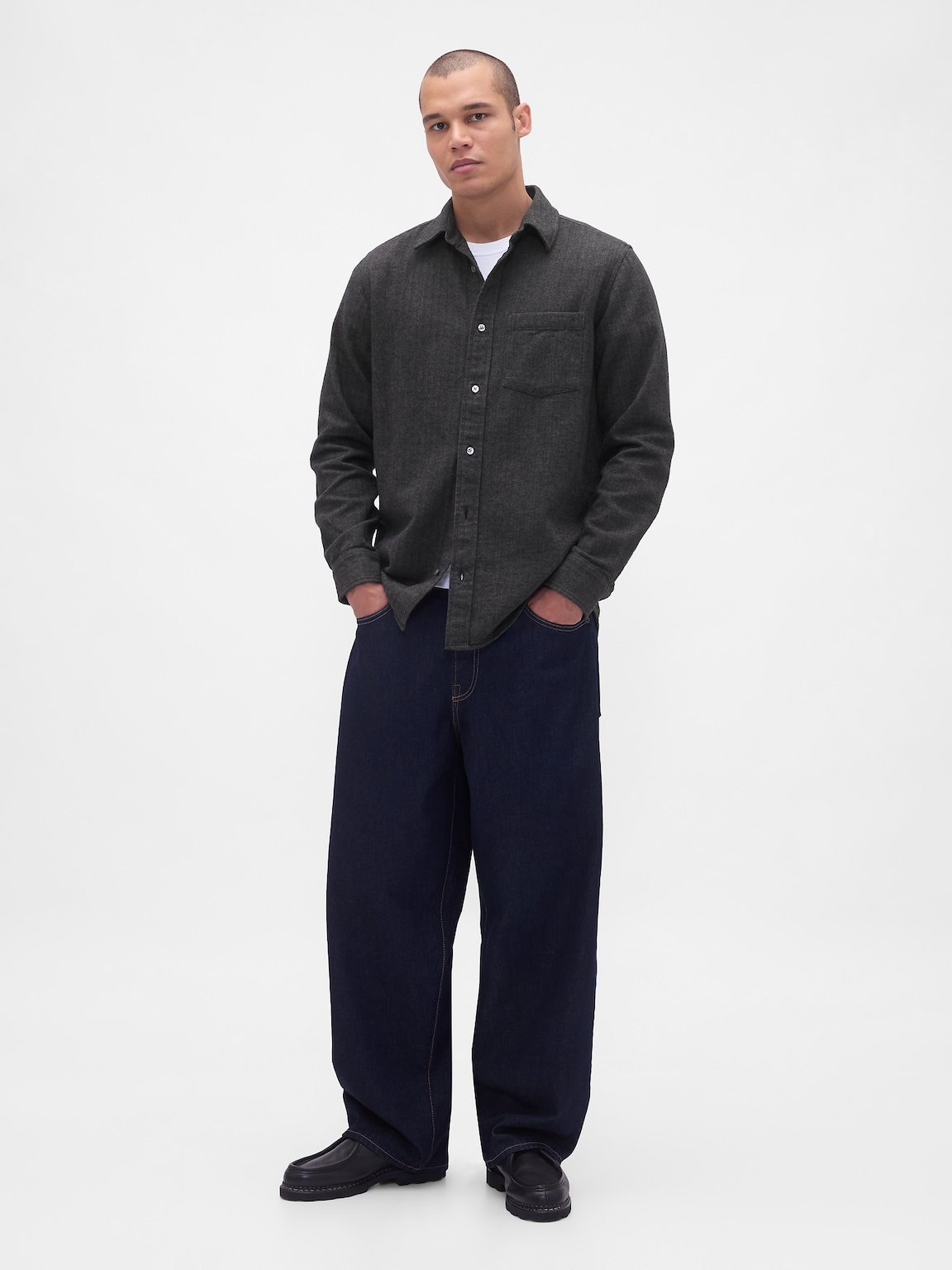 Organic Cotton Relaxed Flannel Shirt