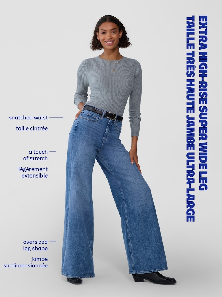 Extra High-Waisted Super Wide-Leg Jeans
