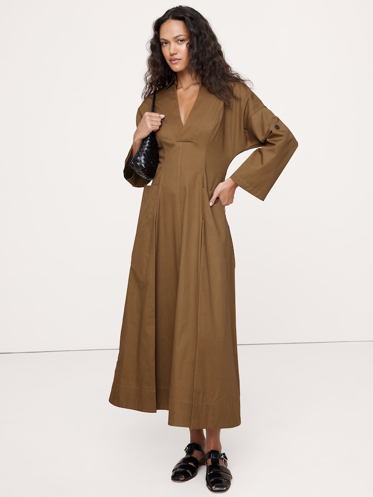 Cotton Twill Maxi Dress