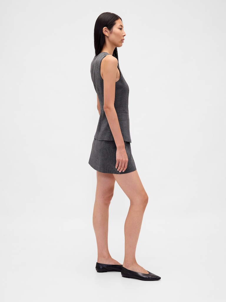 Herringbone Mini Skort