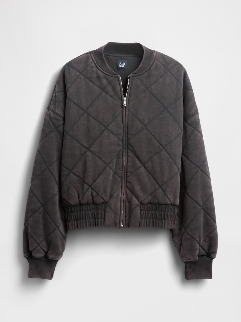 VintageSoft Quilted Bomber Jacket