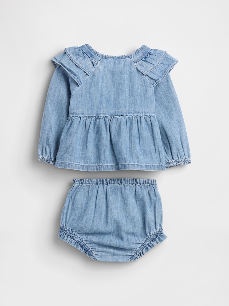 Baby Ruffle Denim Outfit Set