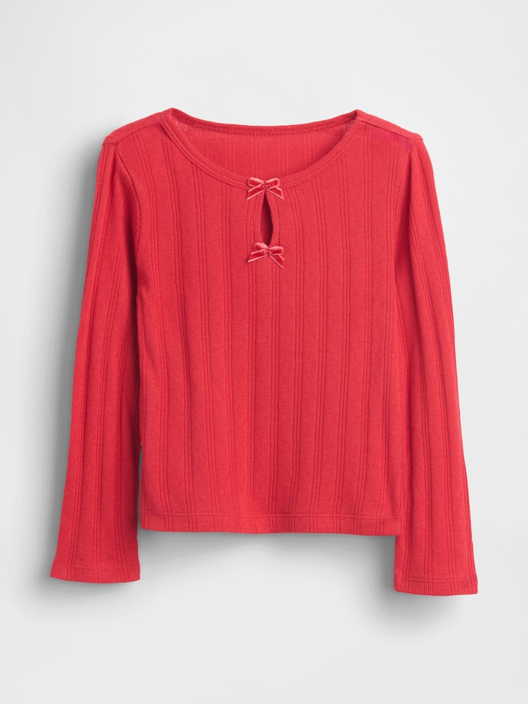 Baby & Toddler Pointelle Bow Top