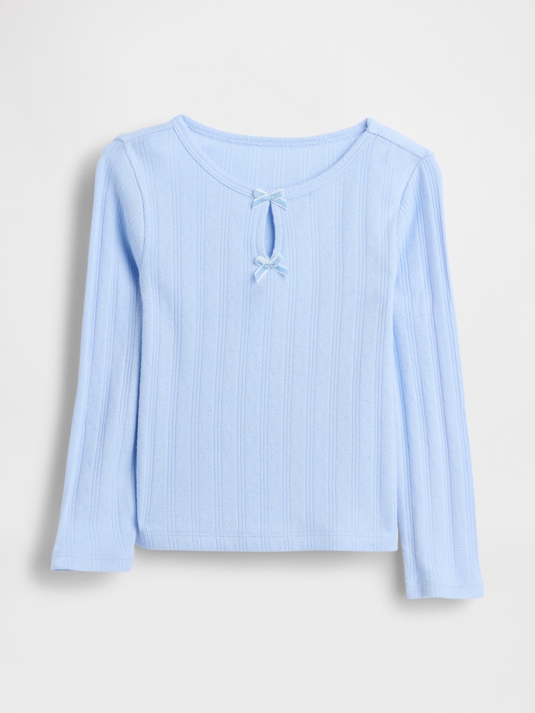 Baby & Toddler Pointelle Bow Top