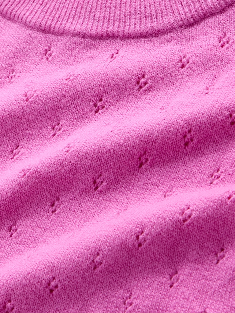 Kids CashSoft Relaxed Pointelle Sweater