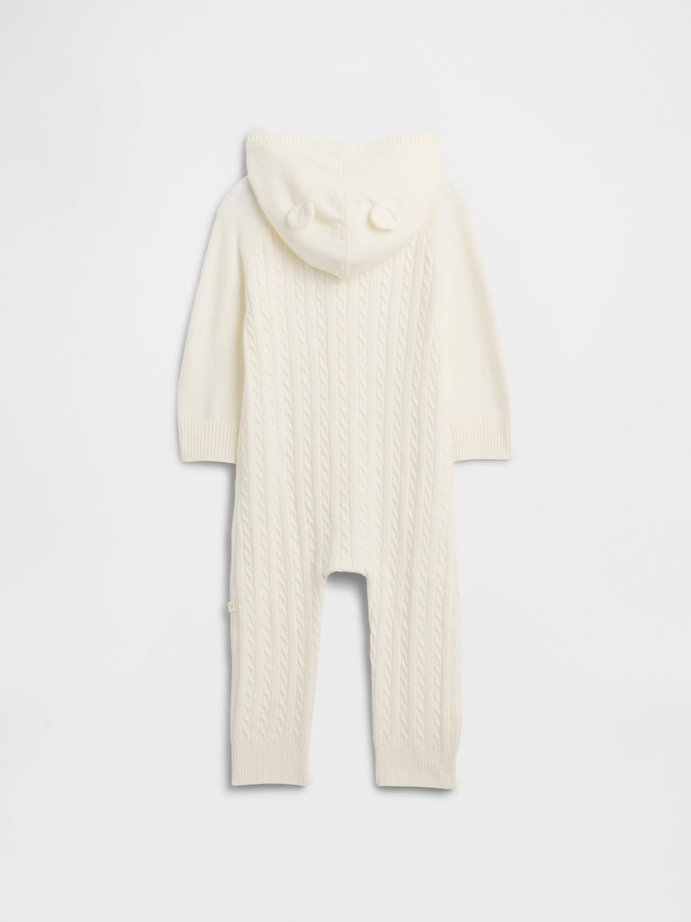 Baby CashSoft Cable-Knit One-Piece