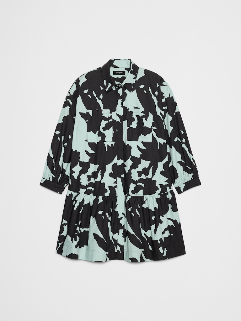 Puff-Sleeve Tiered Mini Dress