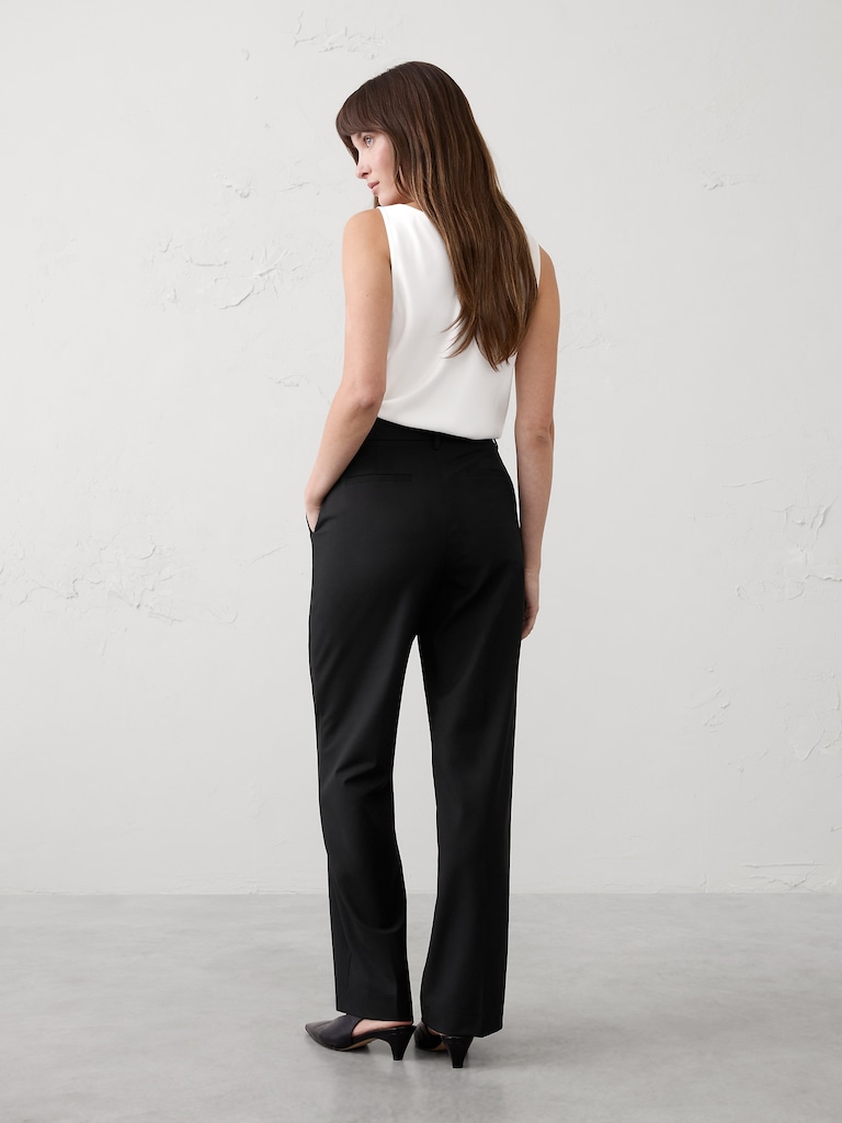 DROPPED Straight High-Rise Sculpted Trouser