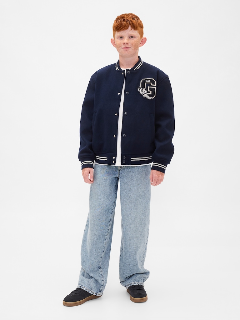 Kids Varsity Logo Bomber Jacket