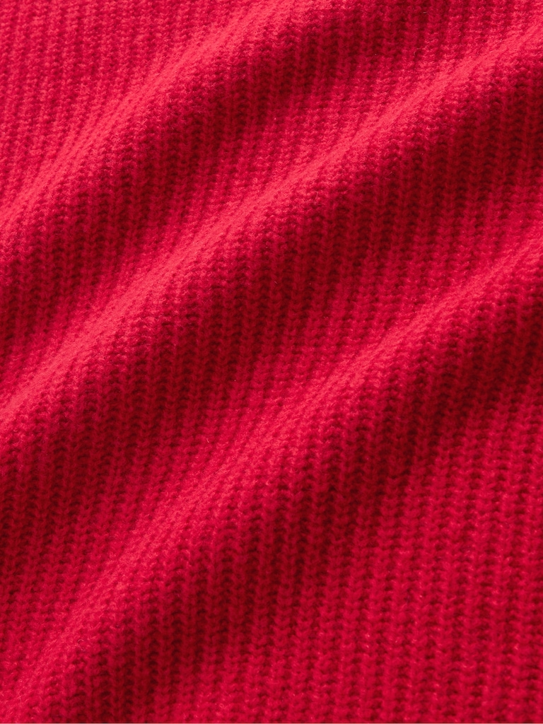 CashSoft Shaker-Stitch Turtleneck Sweater