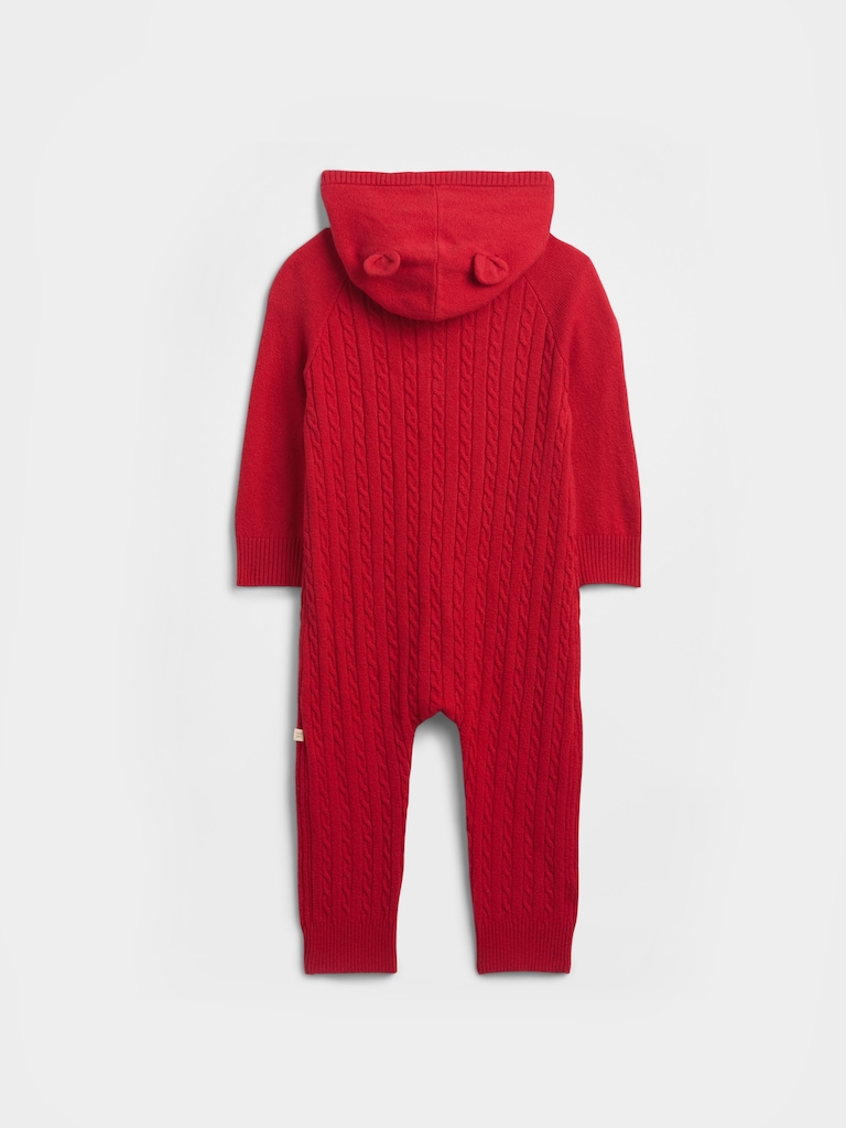 Baby CashSoft Cable-Knit One-Piece