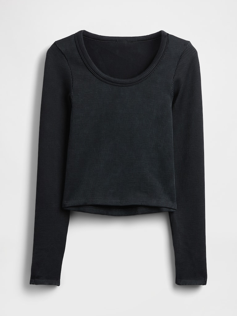 GapFit Seamless Rib Crop Top