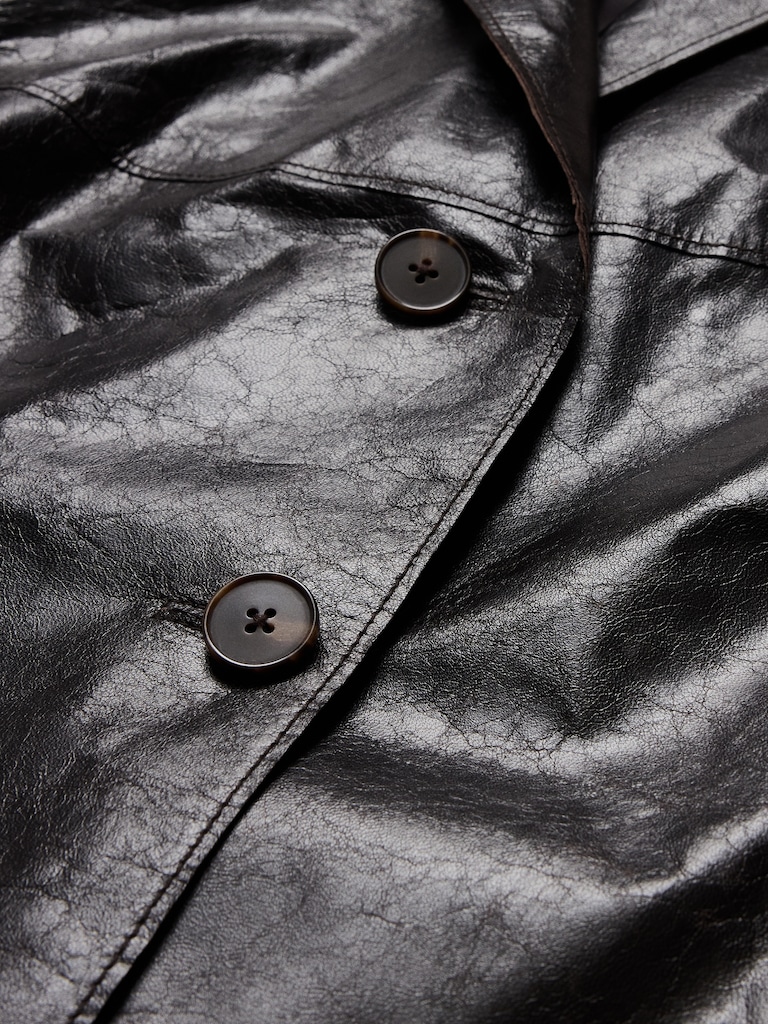 90S Leather Blazer