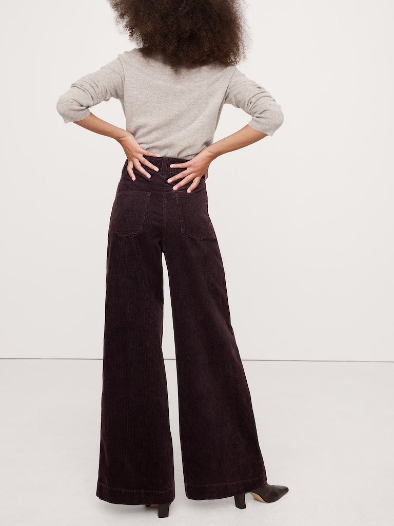 High-Rise Wide-Leg Corduroy Pant