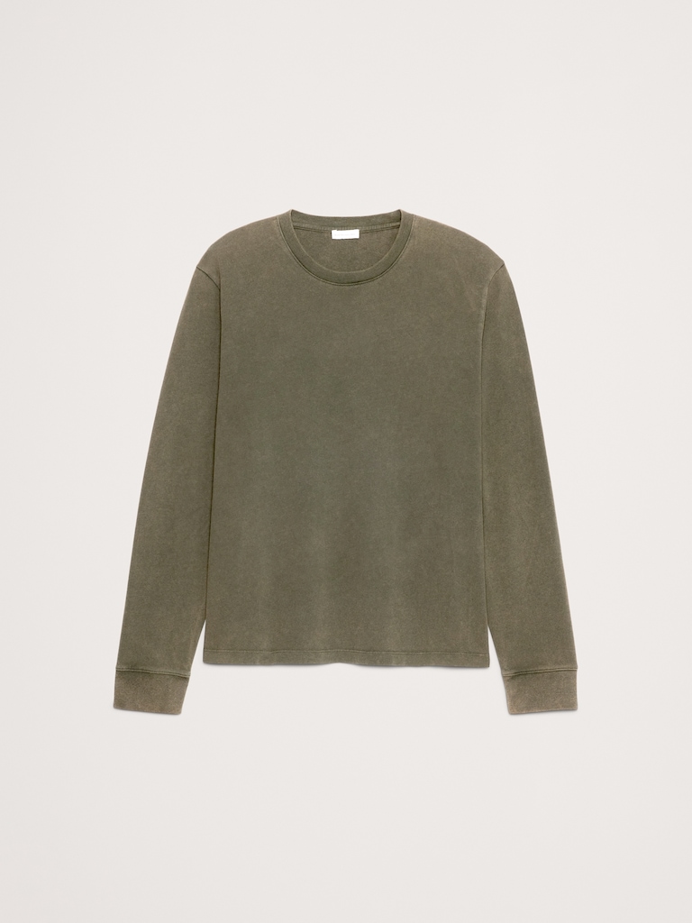 Sueded Cotton Long-Sleeve T-Shirt