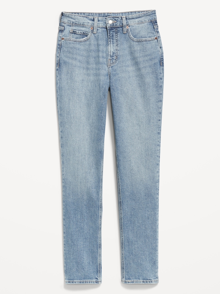 Curvy Extra High-Waisted Straight Jeans