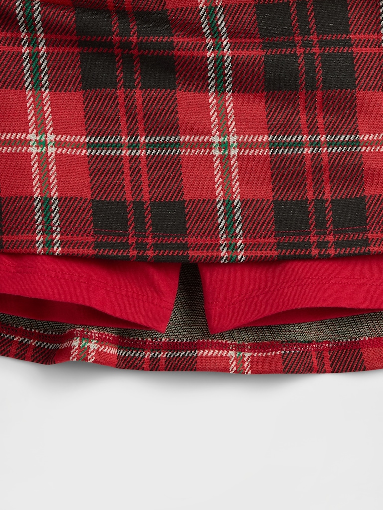 Kids Plaid Pull-On Pleated Skort