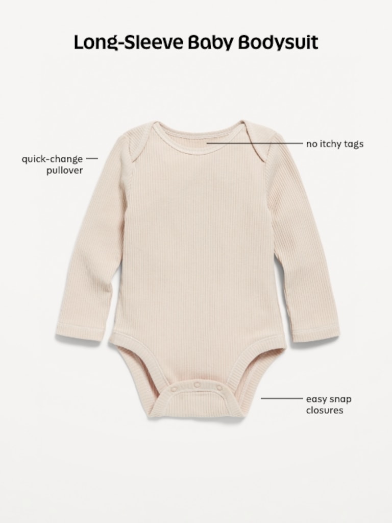 Long-Sleeve Bodysuit 5-Pack for Baby