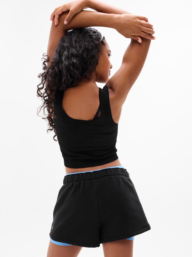 Athleta Girl Rise Above Rib Crop Tank