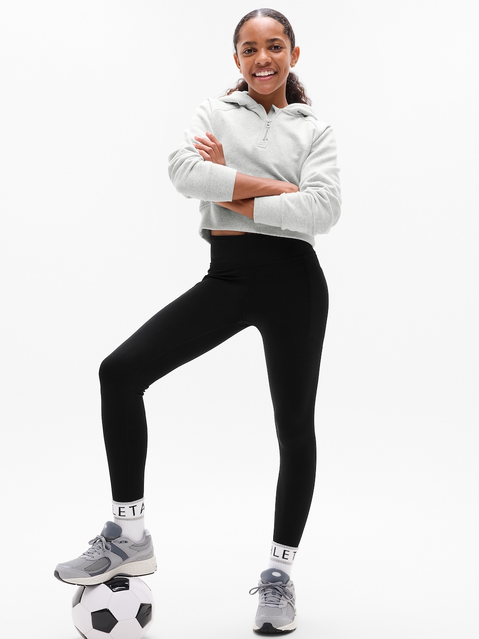 Athleta Girl All Day Half Zip Hoodie