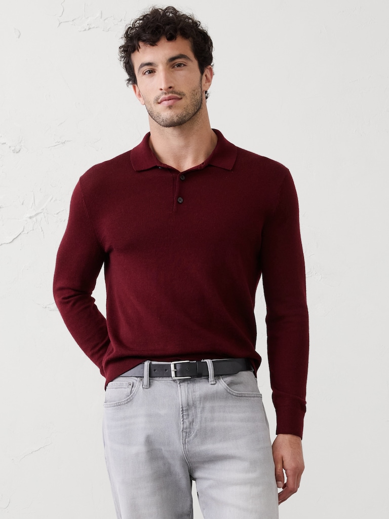 Merino Wool Sweater Polo
