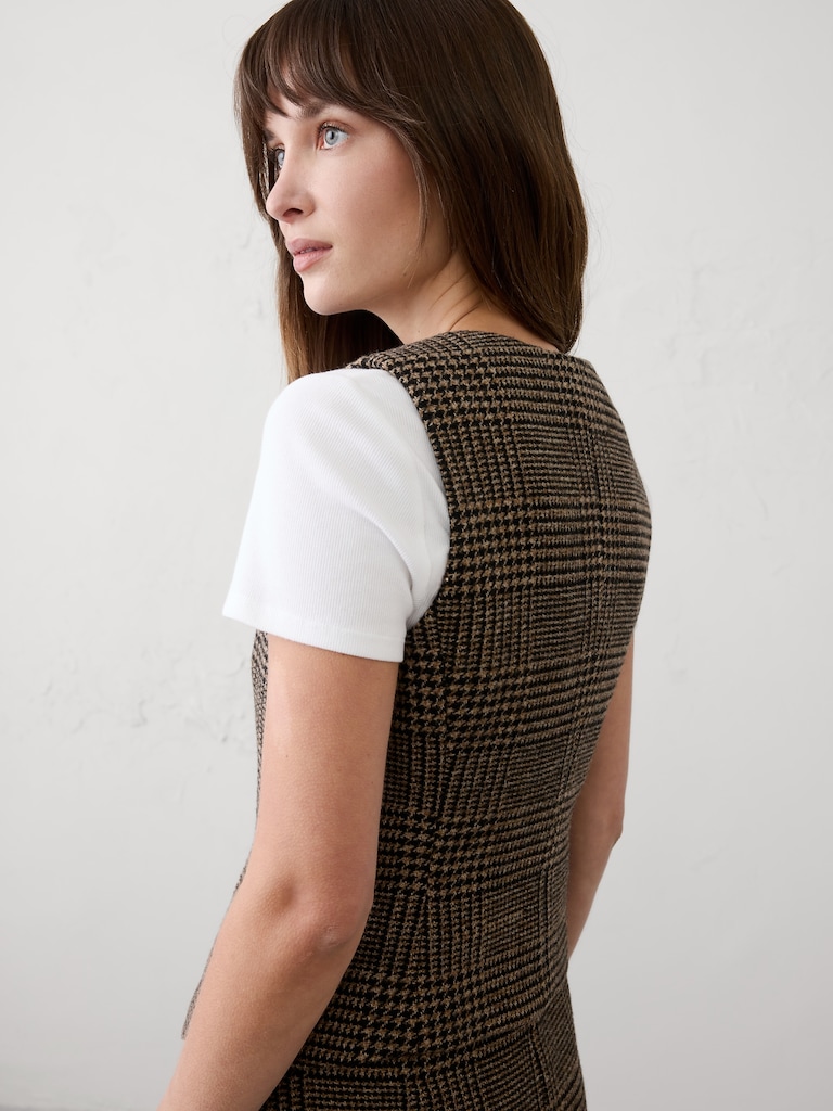 Plaid Short Classic Vest