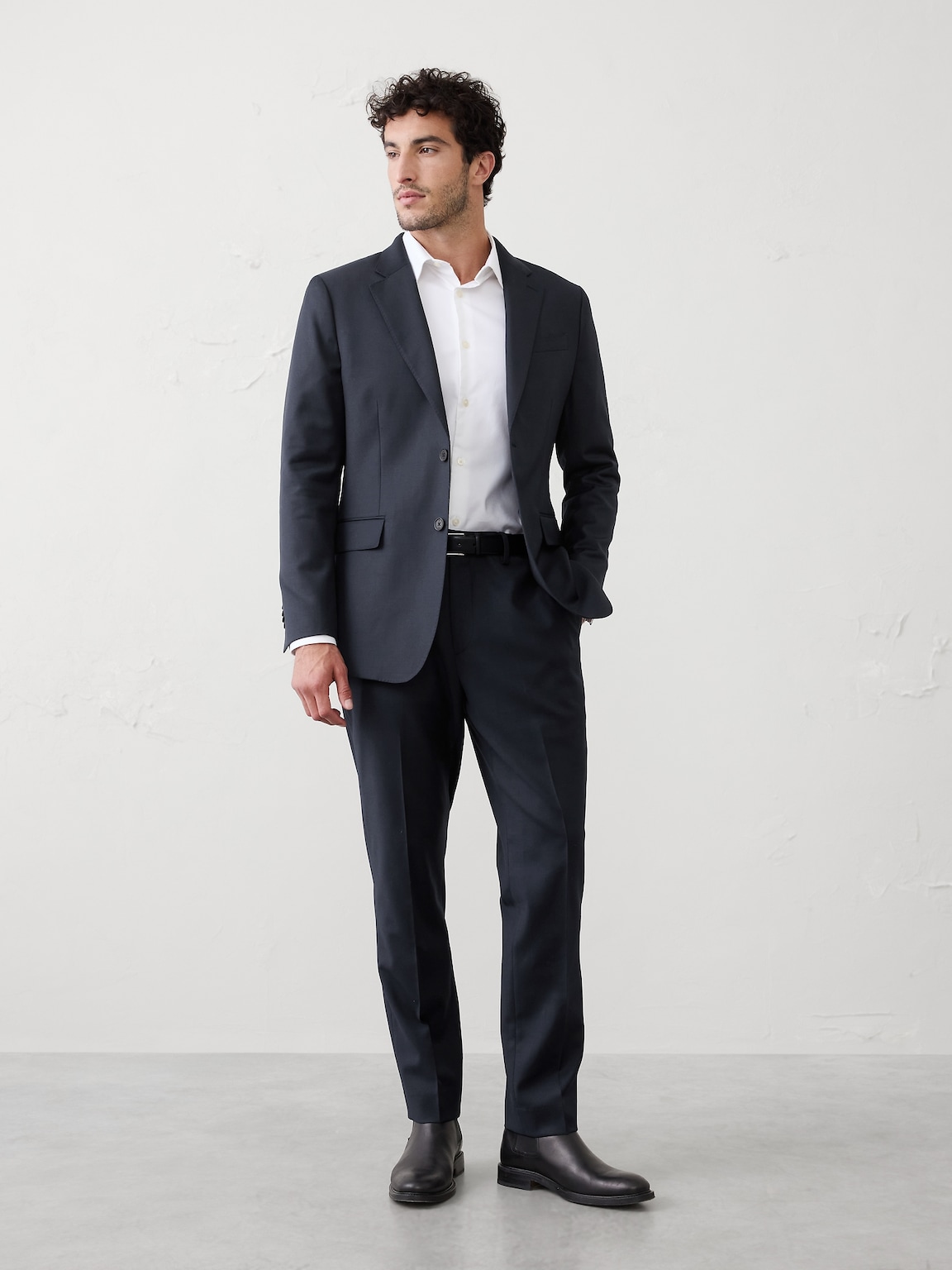 Luxe Wool-Blend Suit Jacket