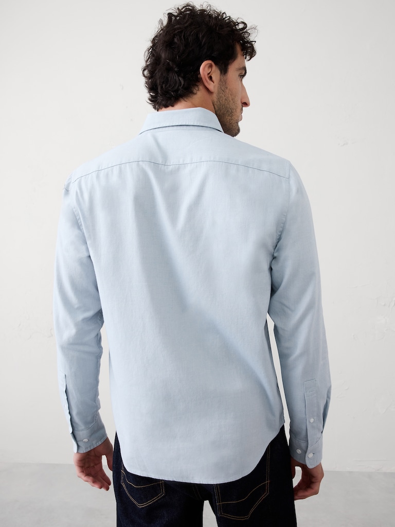 Slim-Fit Lightweight Flannel Shirt