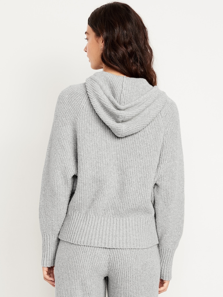 Bouclé Pullover Hoodie Sweater