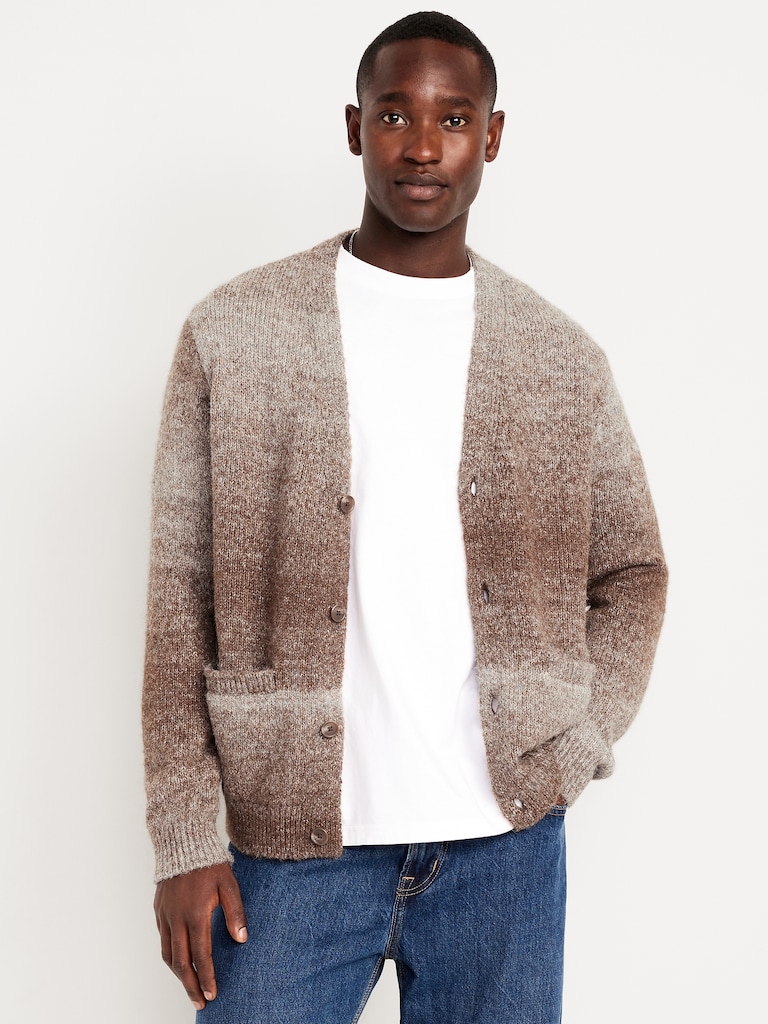 Wool-Blend Ombré Cardigan