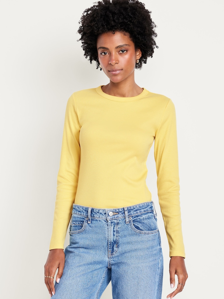 Snug Long-Sleeve Crew-Neck T-Shirt