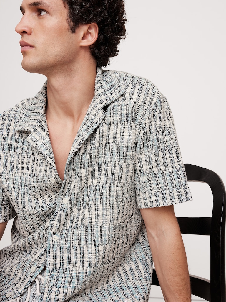Jacquard Knit Resort Shirt