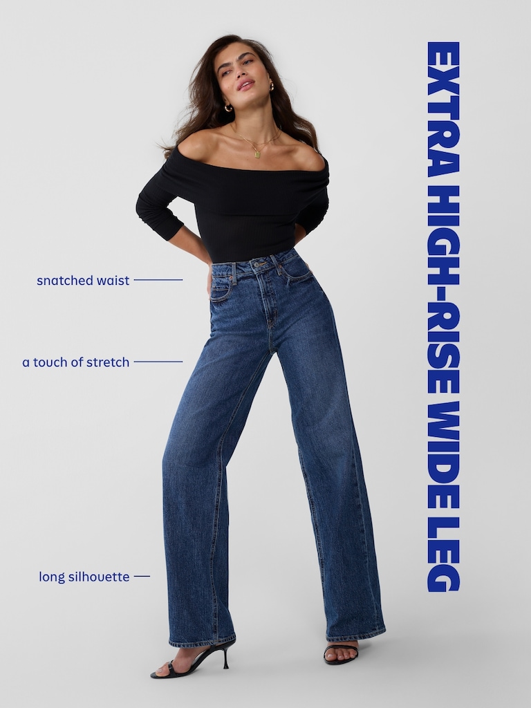 Extra High-Waisted Wide-Leg Jeans