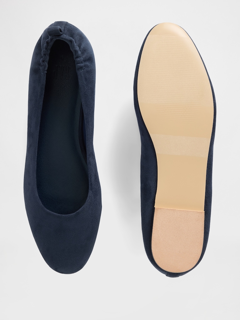 Vegan Suede Ballet Flats