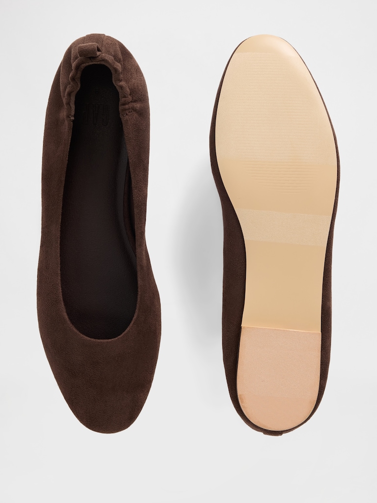 Vegan Suede Ballet Flats