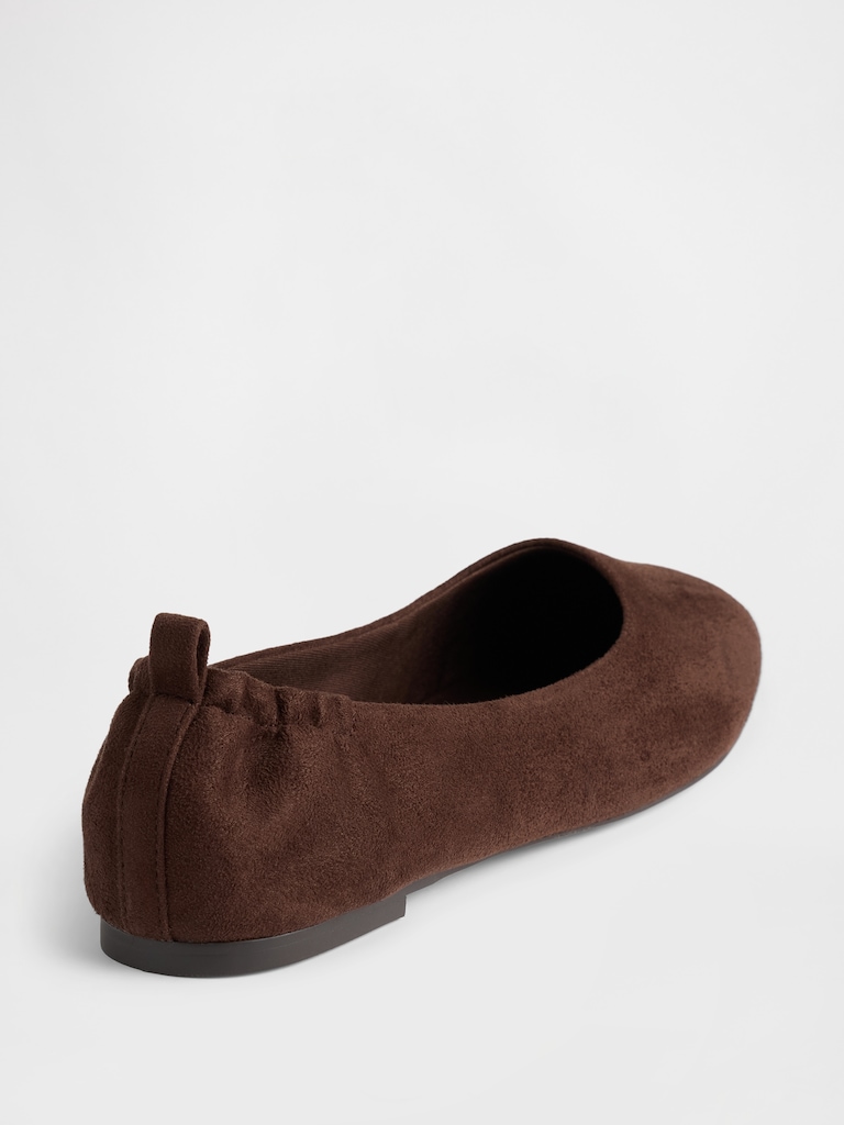 Vegan Suede Ballet Flats