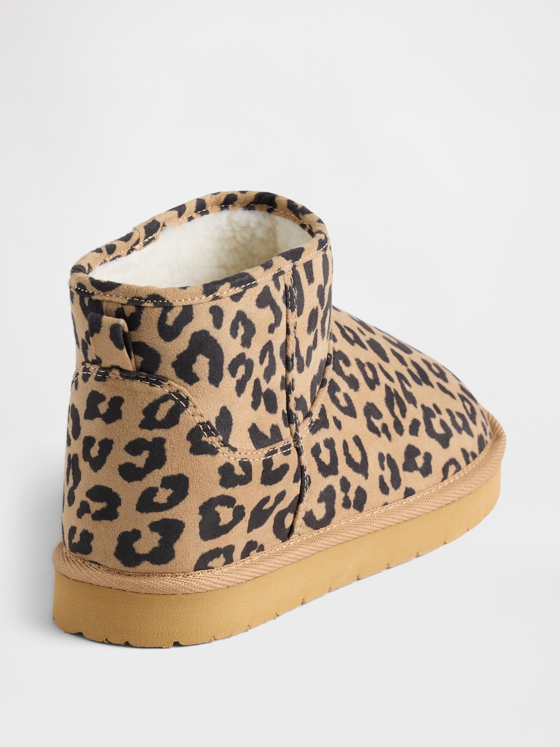 Kids Vegan Suede Sherpa-Lined Boots