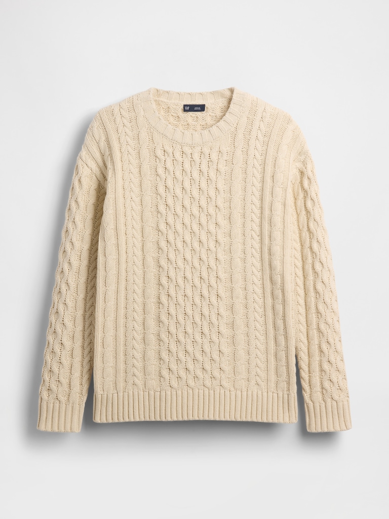 Relaxed Cable-Knit Sweater